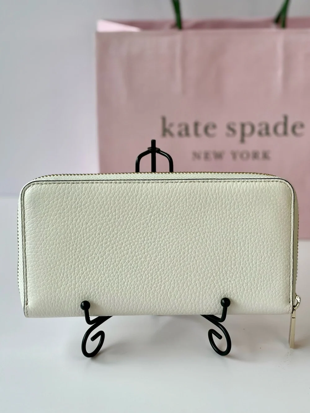 kate spade Leila Leather Continental Wallet with Snake-Print